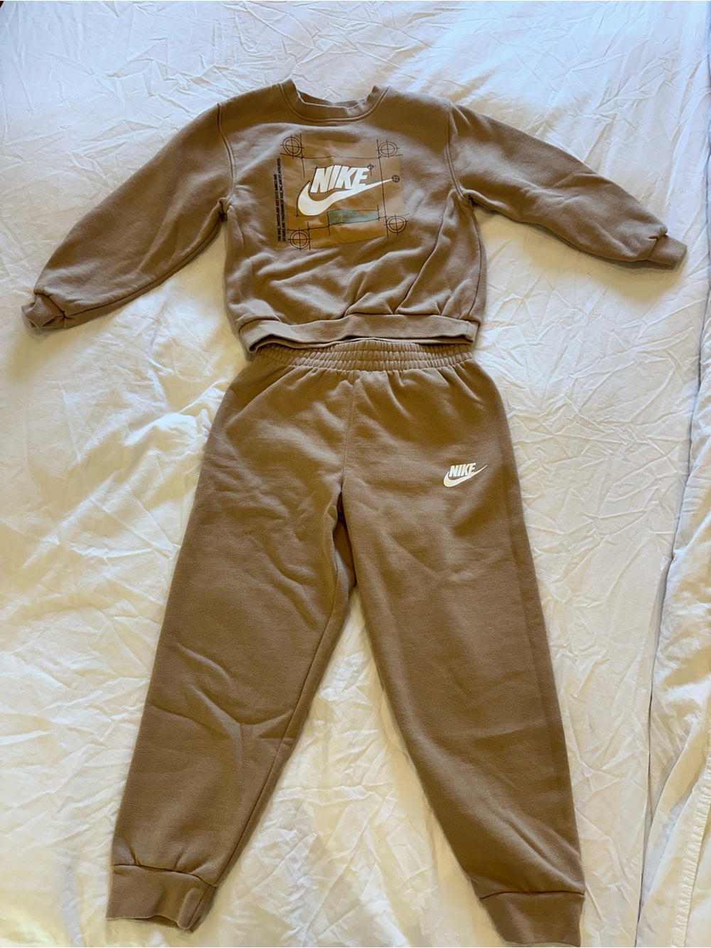 Nike Kids Brown Logo 2 piece tracksuit